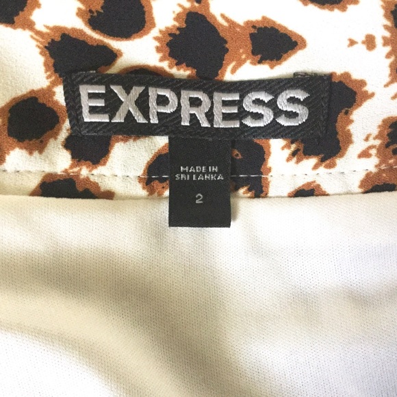 SOLD 4X HOST PICK Express Leopard Print Skirt - Picture 4 of 4