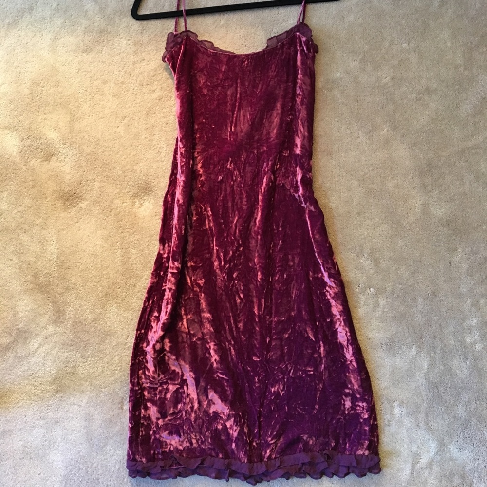 Jill Stuart crushed velvet dress.