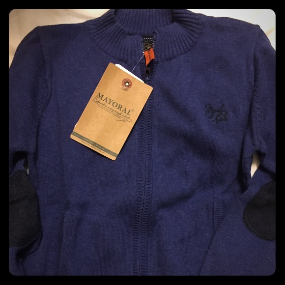 Zip Up, elbow patch Sweater