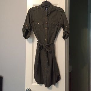 Gap belted shirt dress