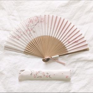 Cherry Blossom Folding Hand Fan from Japan