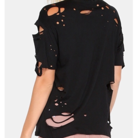 💋sold💋🌴HOST PICk🌴 4/10💋Distressed grunge tee - Picture 2 of 4