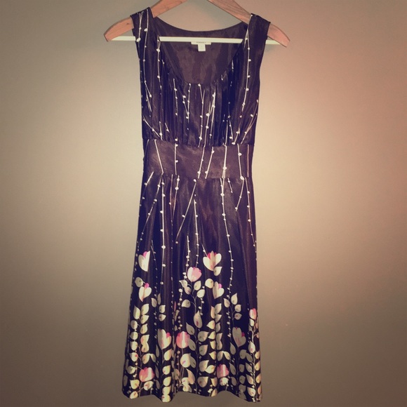Brown and floral dress by Dress Barn