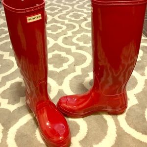 Hunter Military Red Rain Boots