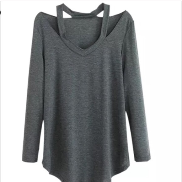 Essential LONGSLEEVE Heathered TEE T-Shirt Cutout - Picture 2 of 2