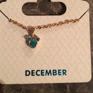 Disney December birthstone necklace