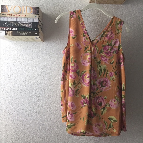 Charming Charlie tank blouse rose sleeveless