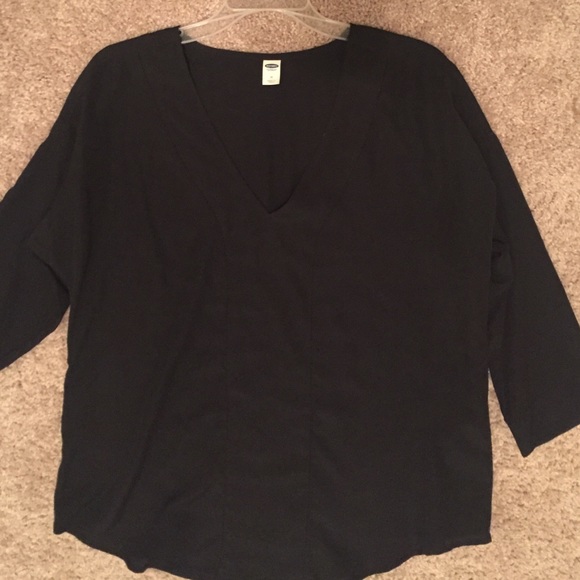 Black 3/4 length sleeve check shirt