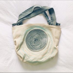 Woven Canvas Shoulder Bag from Japan