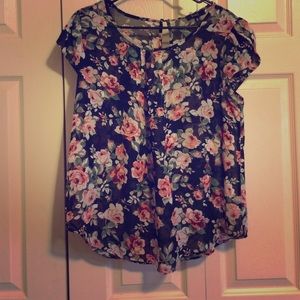 Floral sheer top