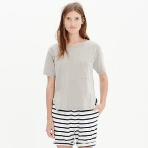 *MADEWELL SLUB POCKET TEE IN WHITE SIZE M