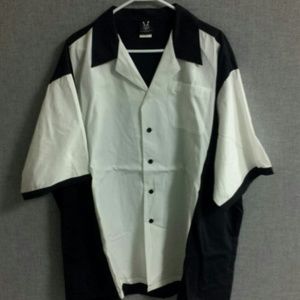 Black & white bowling shirt