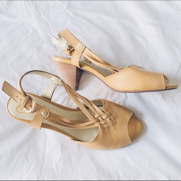 Seychelles Ochre Yellow Peep-toe Slingback Heels