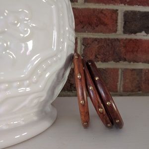 Wooden bangle bracelets