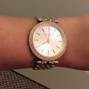 Michael kors darcy tori tone watch