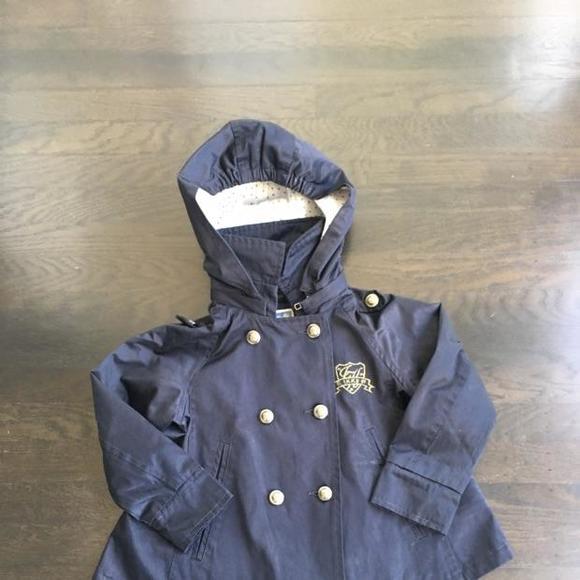IKKS designer navy blue water resistant coat