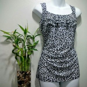 Leopard tank w/Ruffle by WHBM