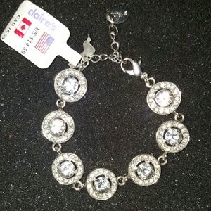 BNWT Claire's Cubic Zirconia and Silver Bracelet