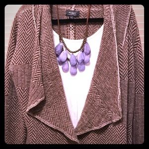 On trend Silver jeans brand lambswool cardigan