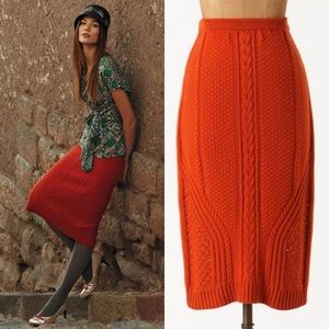 Anthropologie Needled Paths Sweater Skirt