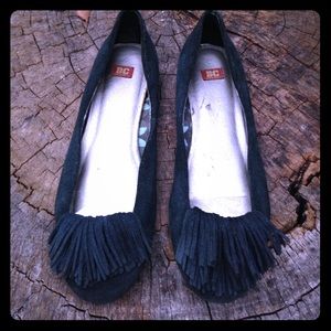 BC Footwear Suede Fringe Flats