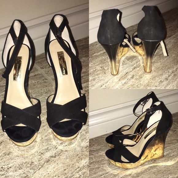 INC gold and black ombré wedges - Picture 1 of 1
