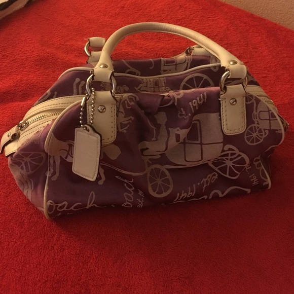 Purple coach bag