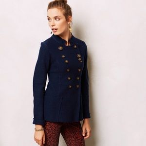 Anthropologie Windfall Boiled Wool Jacket