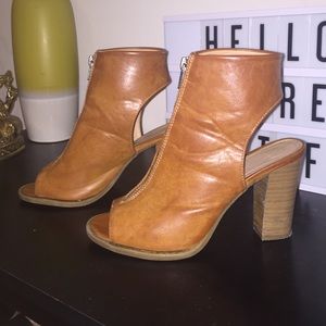 Peep Toe Ankle Booties