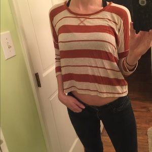 striped quarter sleeved shirt