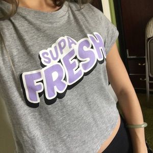 NWOT SUPA FRESH CROPPED TEE