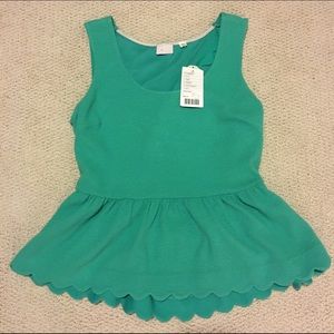 ANTHRO Peplum Top NWT