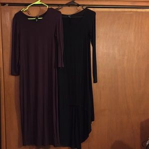 Two long sleeve casual dresses size small