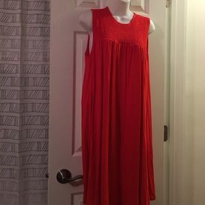 Red maternity summer dress