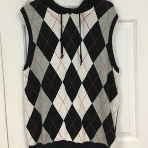 Sleeveless sweater hoodie