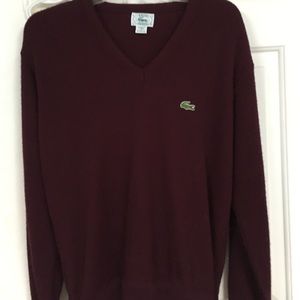 Maroon cardigan sweater