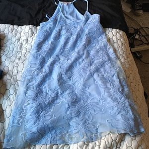 little blue dress