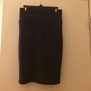 Lularoe quilted navy Cassie pencil skirt