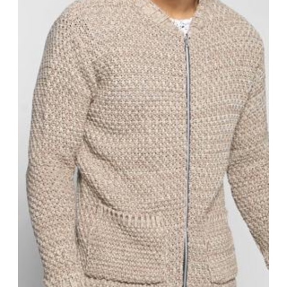 Quincy Knitted Bomber With Front Zip