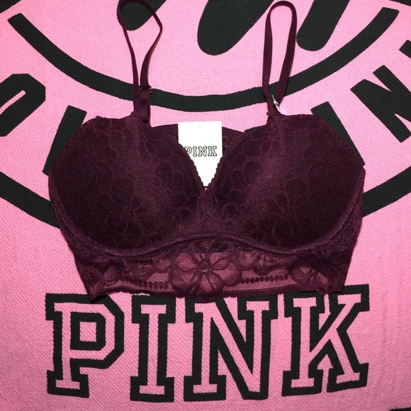 SALE⚡️NEW SIZES✨VS PINK TROPICAL LACE BRA - Picture 2 of 4