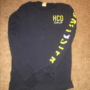Hollister Long sleeve shirt, blue, small