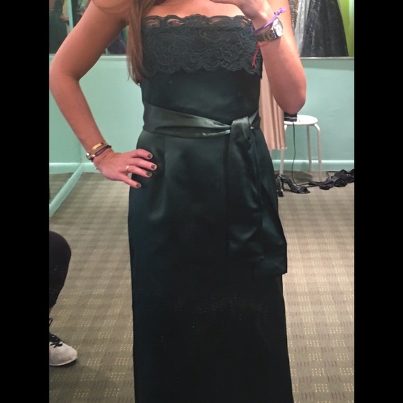 Dress with lace detail and removable belt