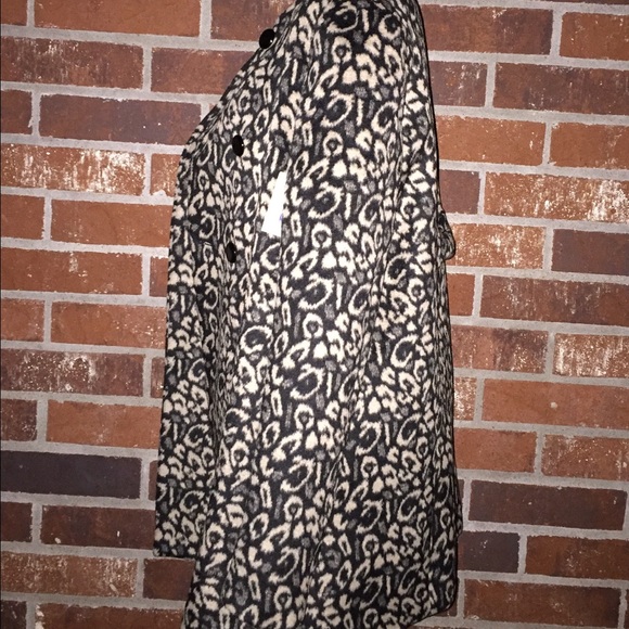 Leopard Print Wool Coat - Picture 2 of 4