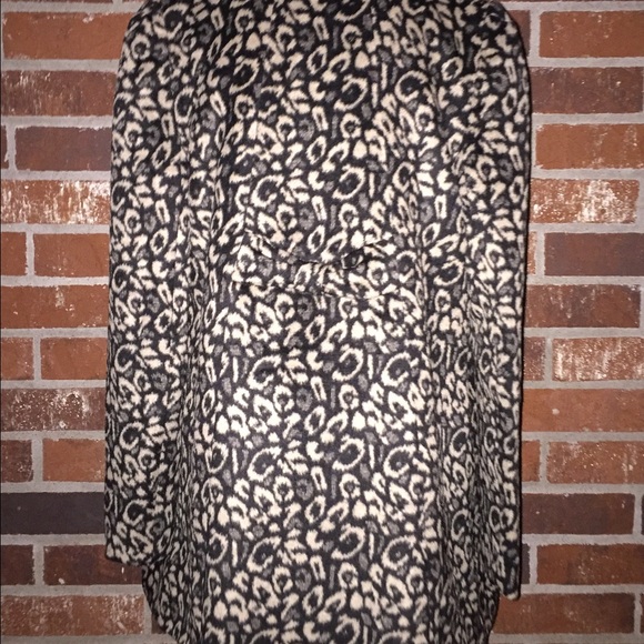 Leopard Print Wool Coat - Picture 3 of 4