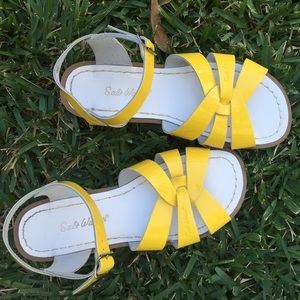 Women's Shiny Yellow Salt Water Sandals