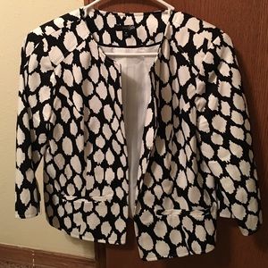 Black and White Print Blazer