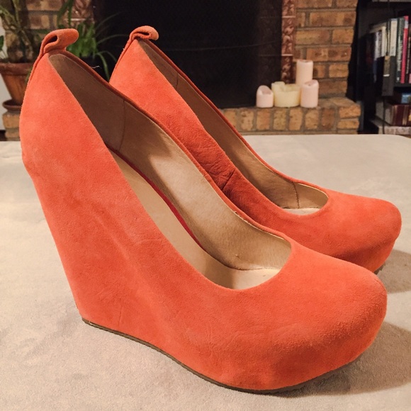 Aldo Shoes - ALDO Orange suede wedges | Sz 39 | Sz 8.5