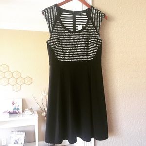 Black and White Tailored Dress