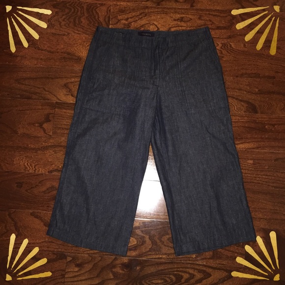 Dark denim Capri trousers