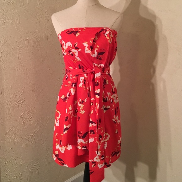 Strapless mini dress